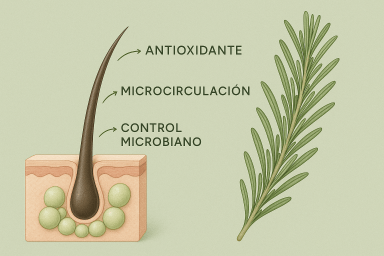 Qué hace el romero en el folículo piloso: efectos reales y cuándo sirve